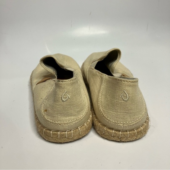 Olukai Kaula Ka’a Kapa linen drop in espadrille flats size 10 - Picture 8 of 13